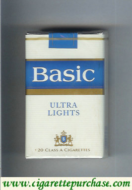 Basic Ultra Lights ciggarettes soft box